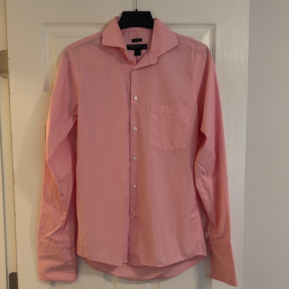Men's Pronto Uomo Pink Dress Shirt